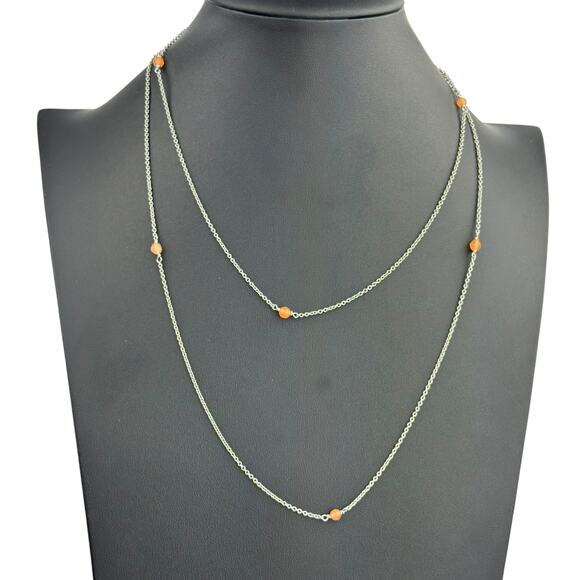 Willow House Carmen Orange Agate Chain Necklace by Sara Blaine – NWT - Picture 1 of 7